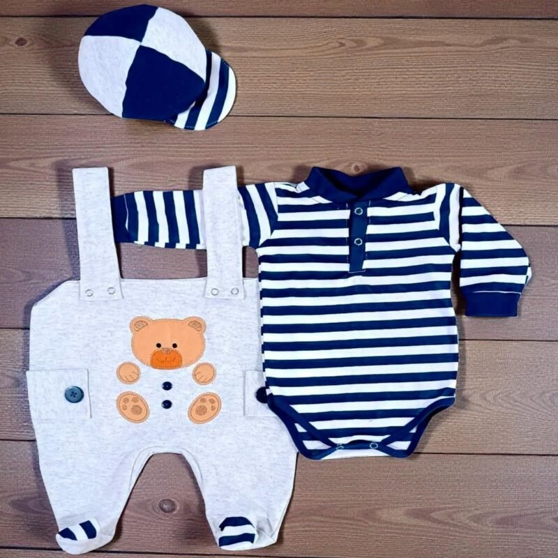 Conjunto Body Manga Longa Com Jardineira
